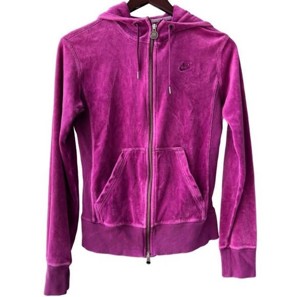 Vintage Y2K Nike velour zip up hoodie - Picture 1 of 10